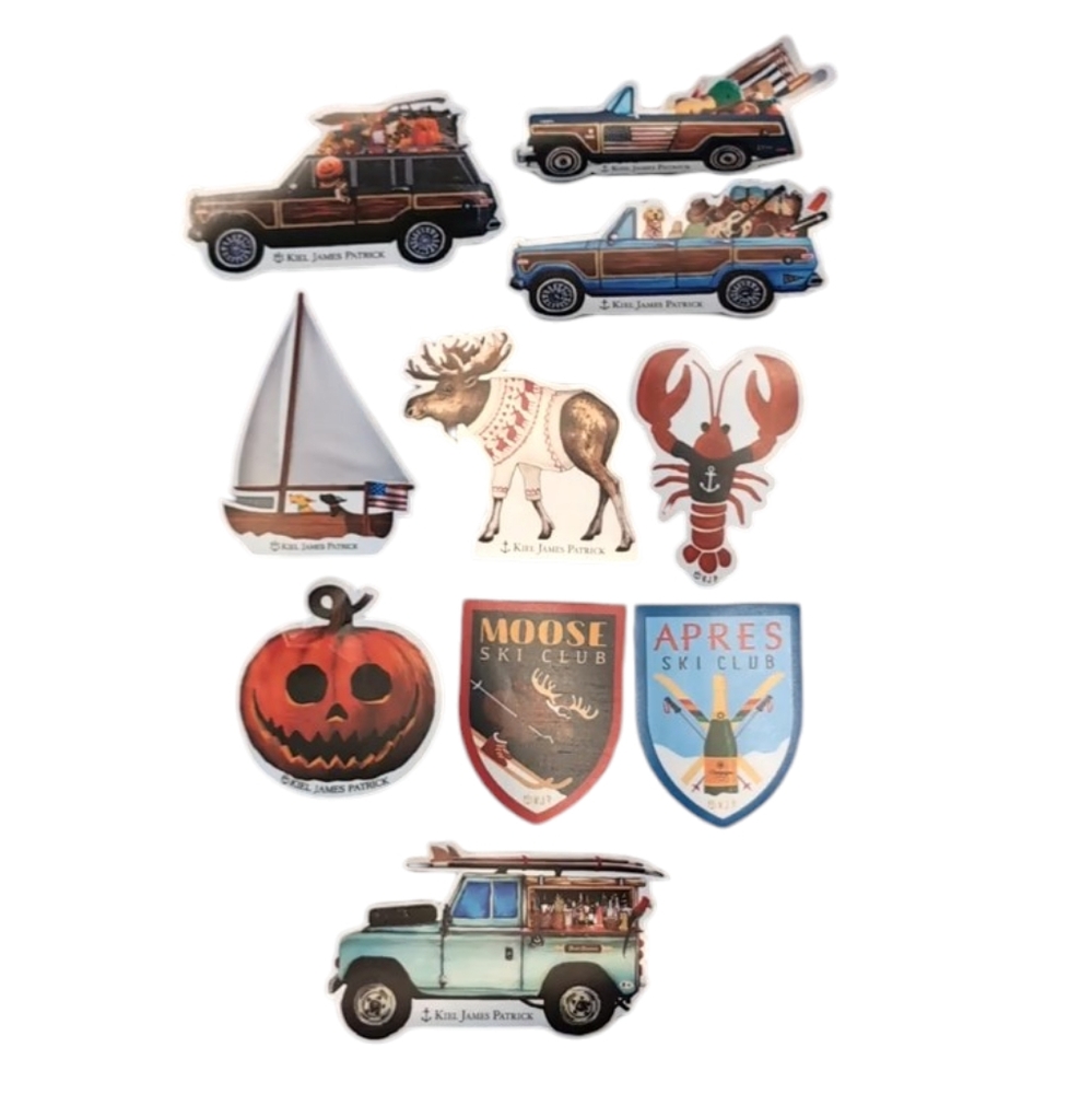 Kiel James Patrick Bundle of 10 Aesthetic Stickers KJP